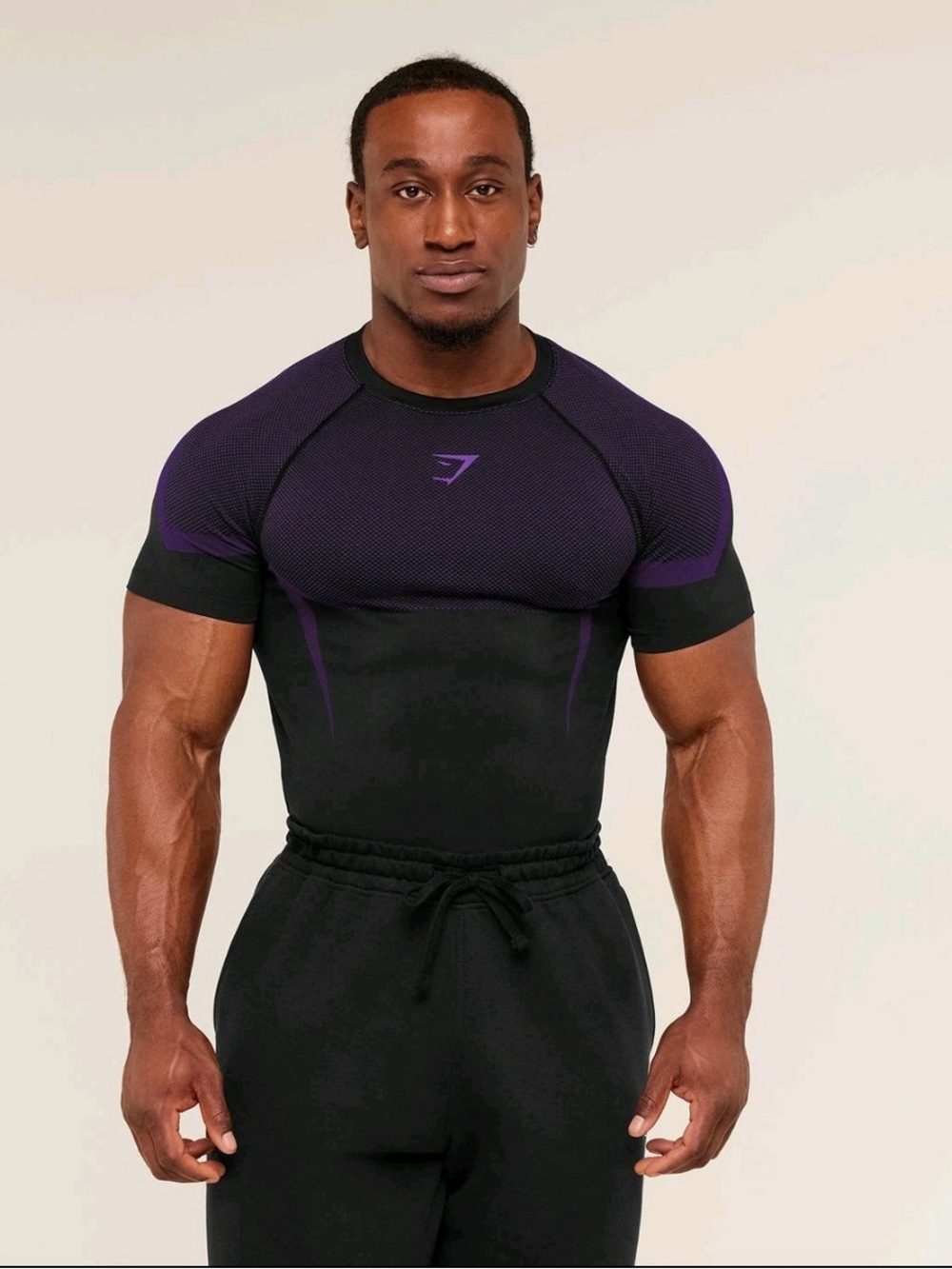 NWT Gymshark Onyx V5 Tee Onyx  (Black/Purple) - MEDIUM - BRAND NEW ✅IN HAND✅